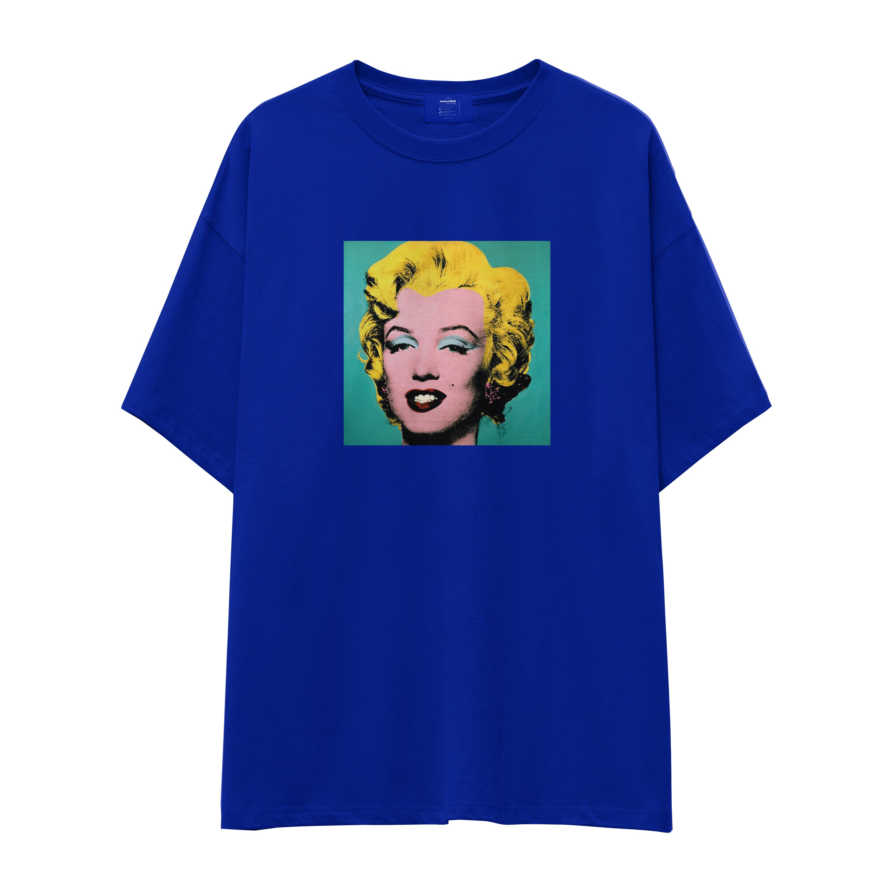 Andy Warhol / Marilyn Monroe Blue Oversize Tişört