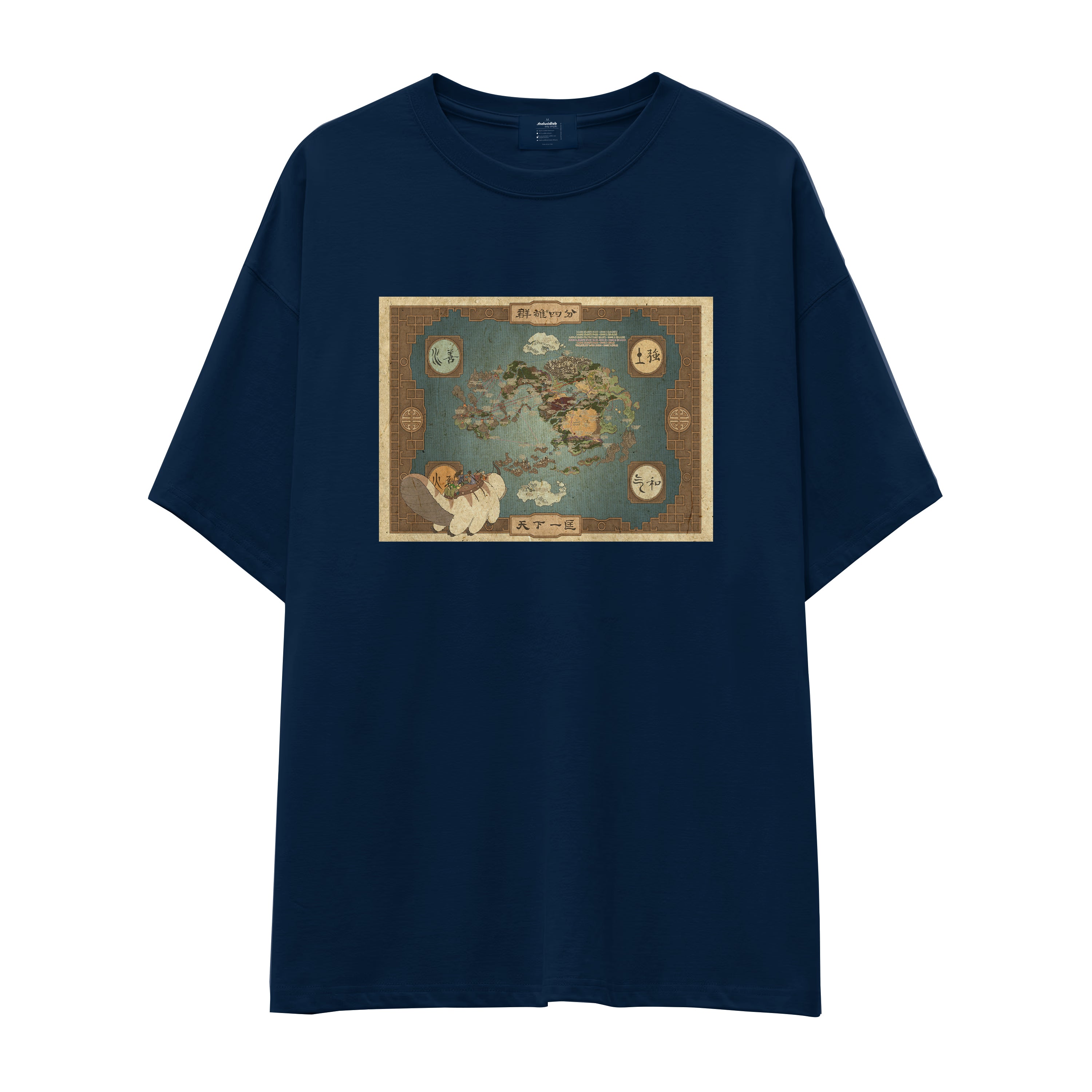 Avatar The Last Airbender Map Oversize Tişört