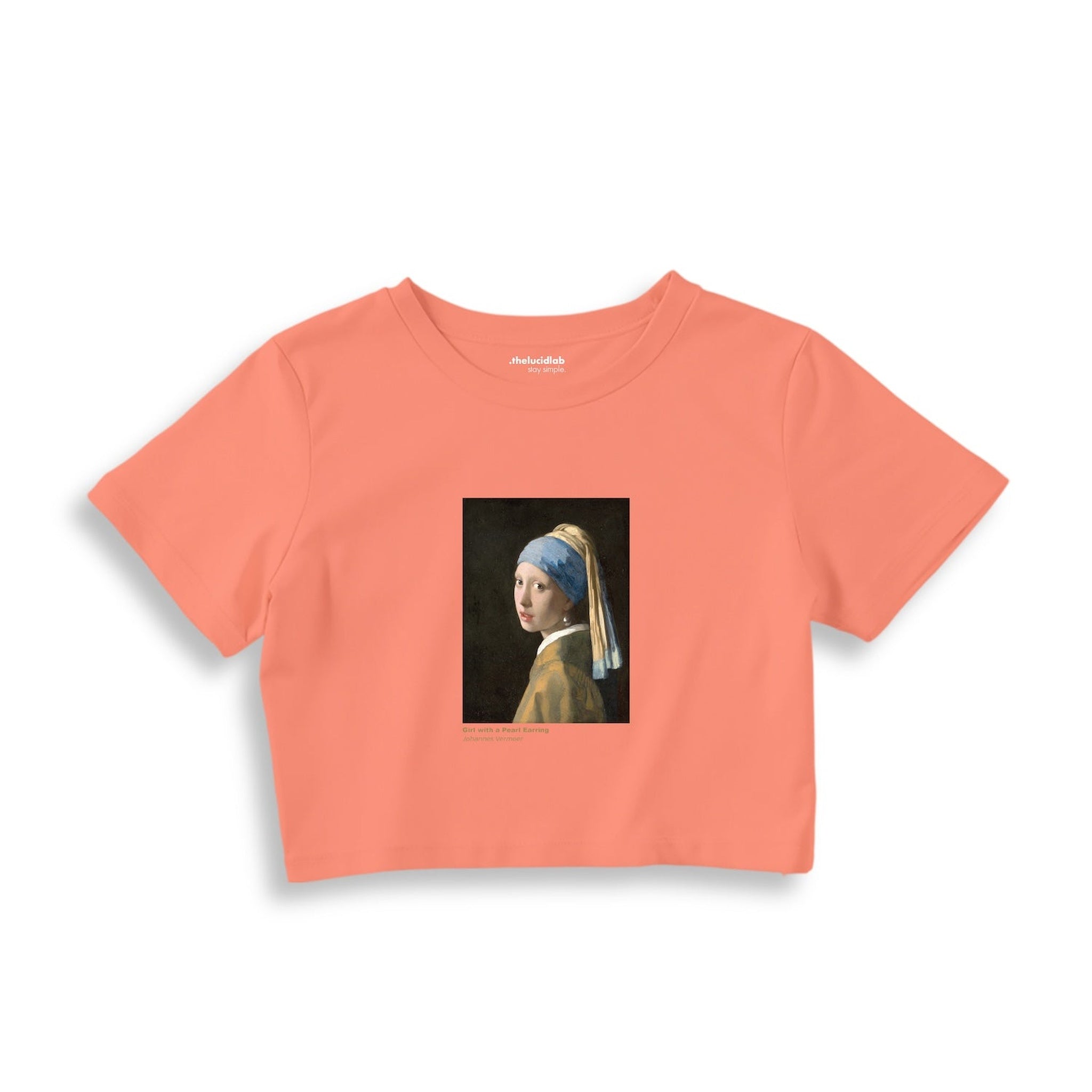 İnci Küpeli Kız Crop Tişört