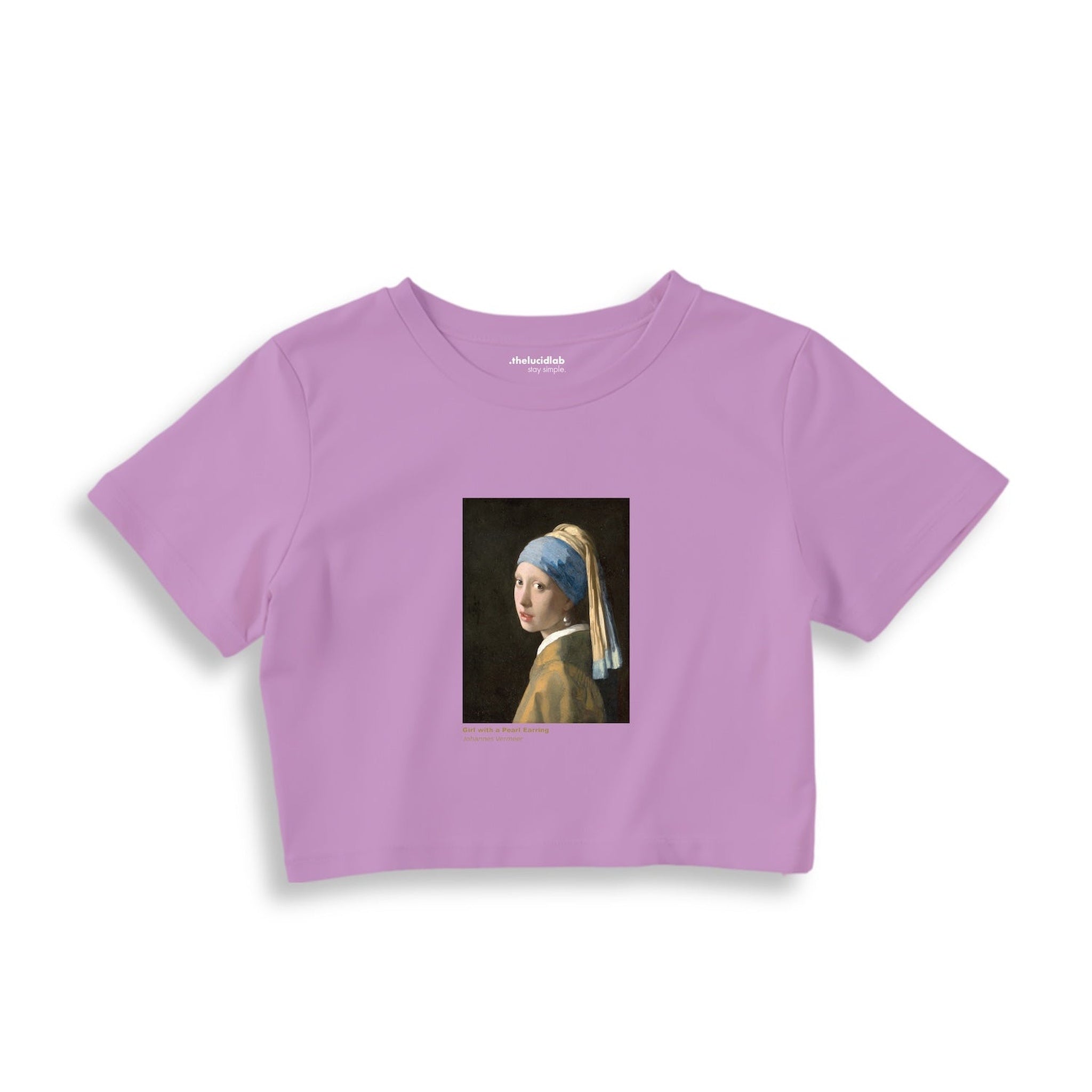 İnci Küpeli Kız Crop Tişört