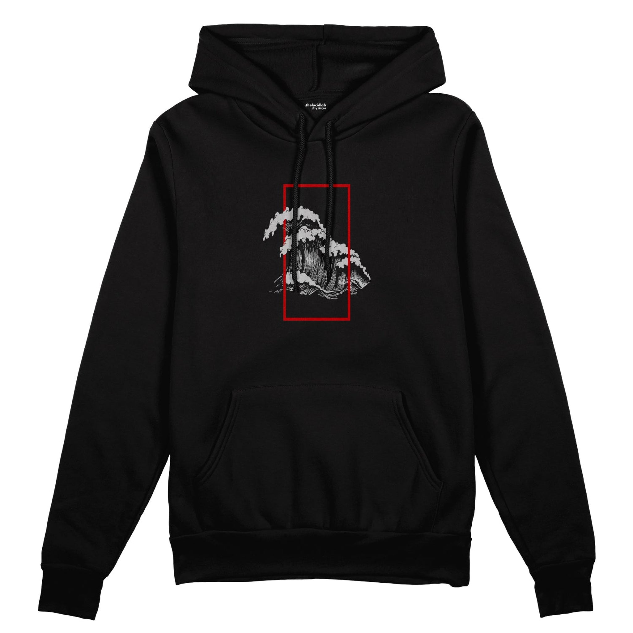 Perspektif Kanagawa Dalgası Oversize Hoodie