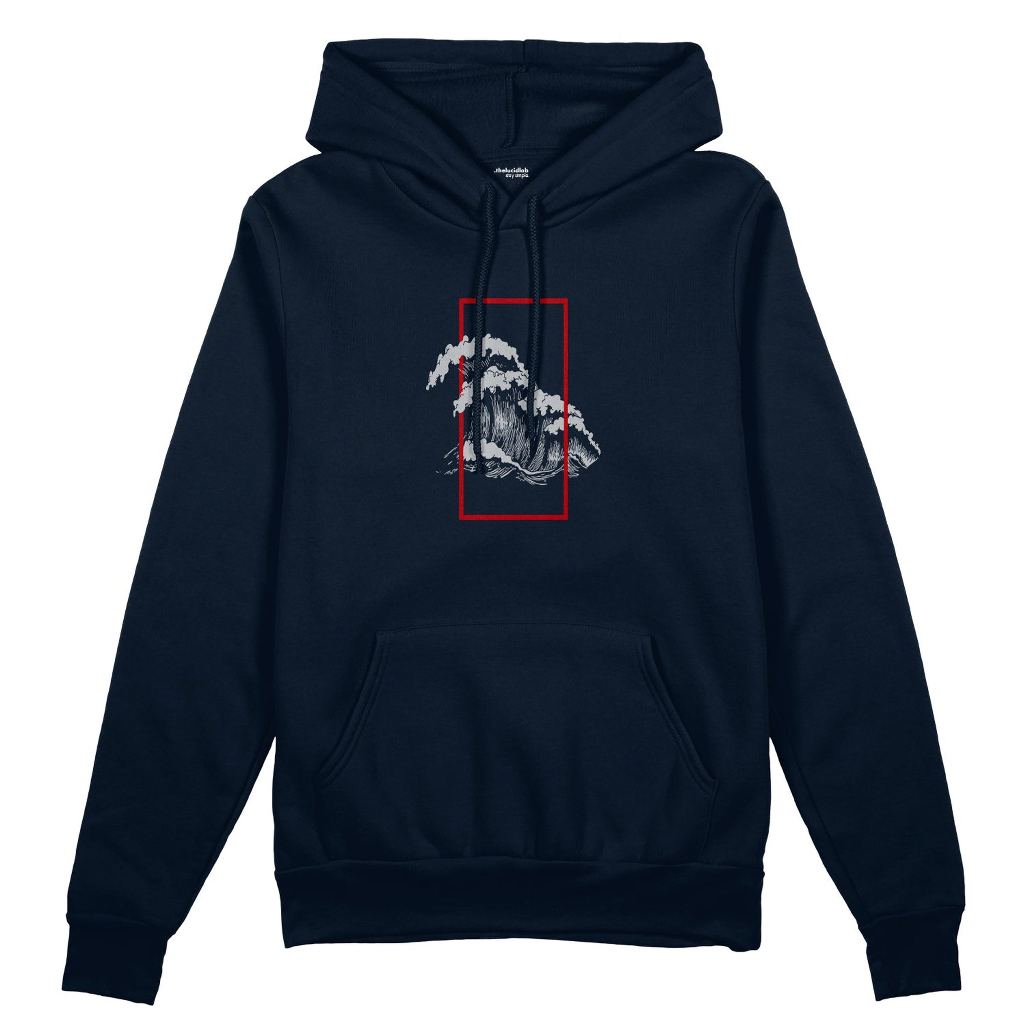 Perspektif Kanagawa Dalgası Oversize Hoodie