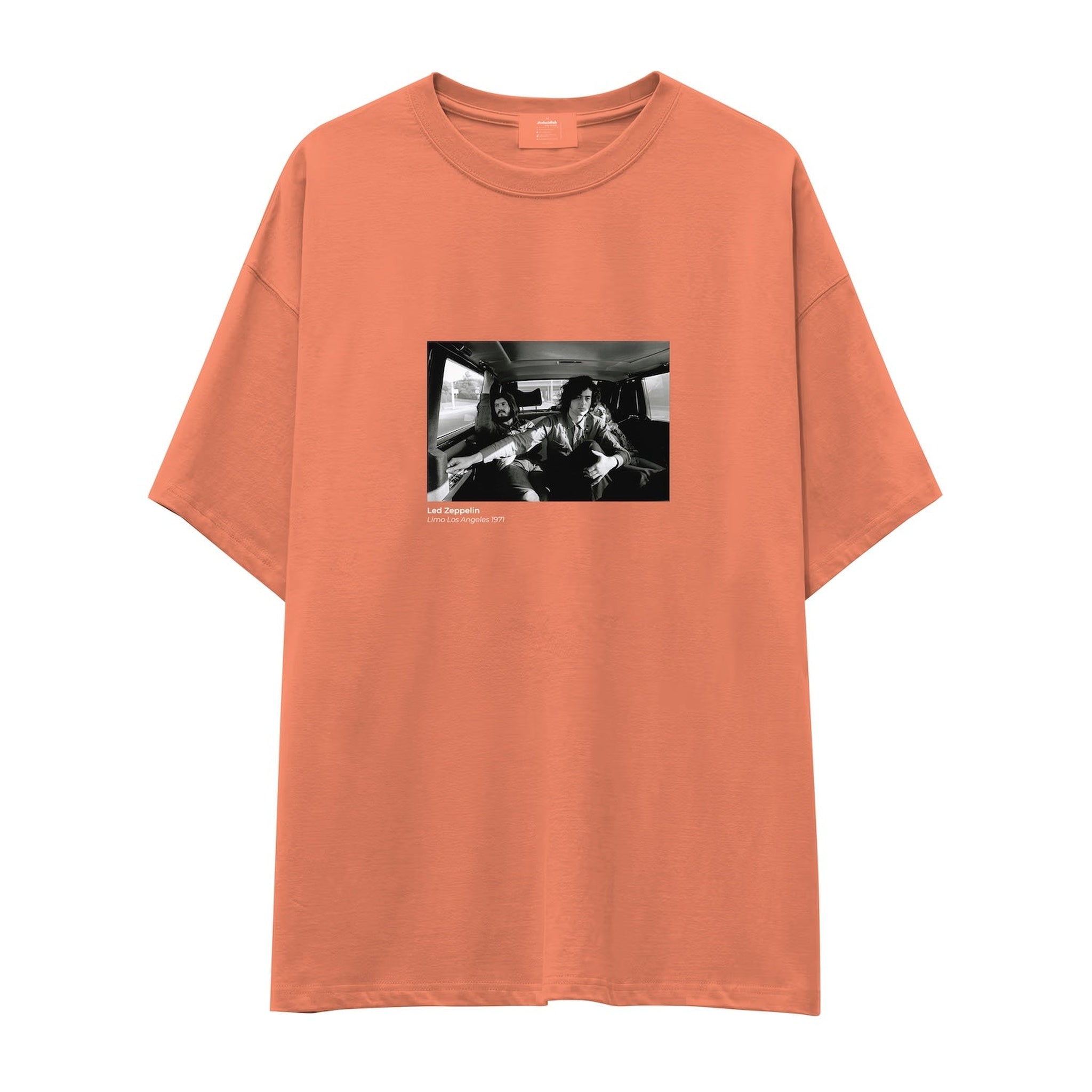 Led Zeppelin Limo Los Angeles 1971 Oversize Tişört