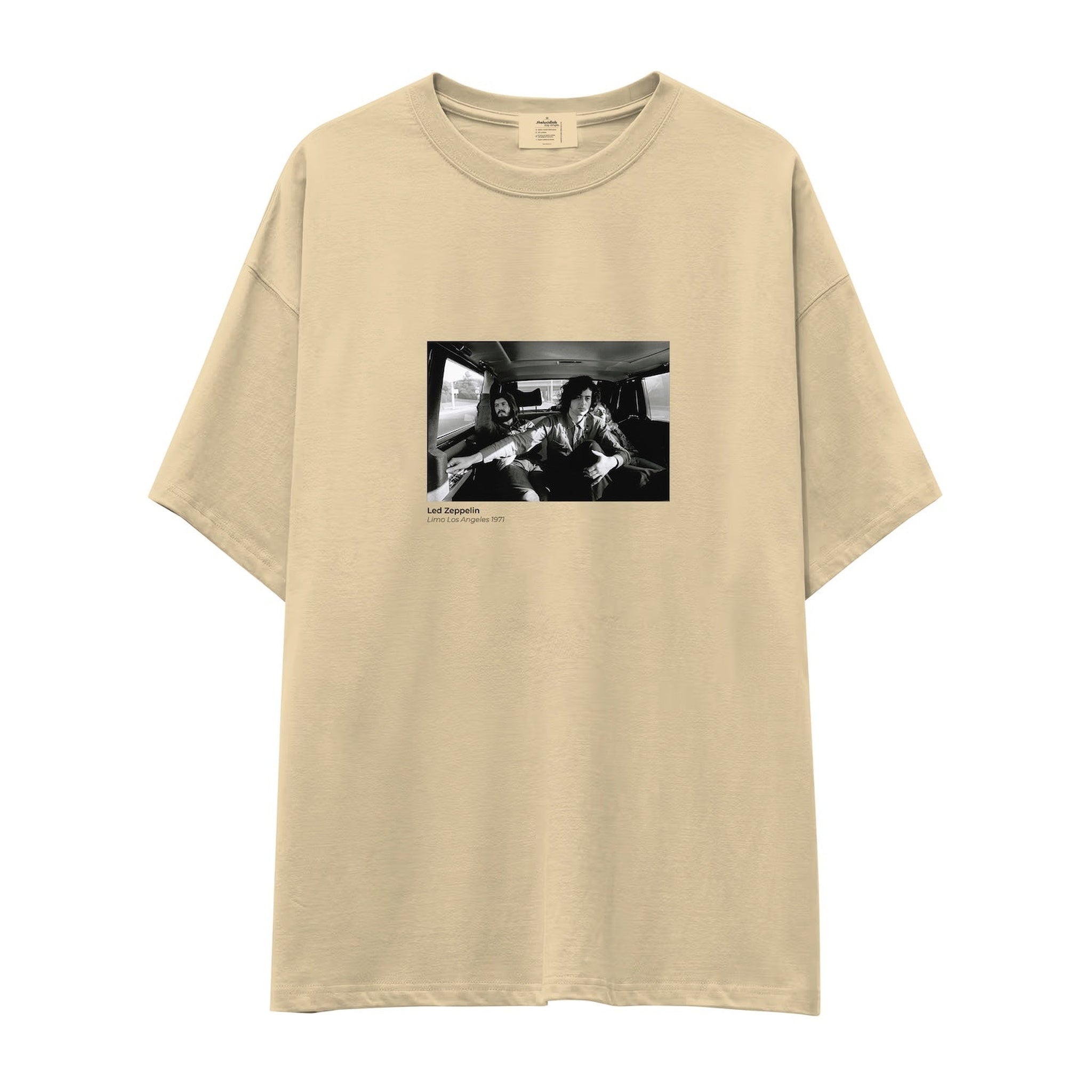 Led Zeppelin Limo Los Angeles 1971 Oversize Tişört