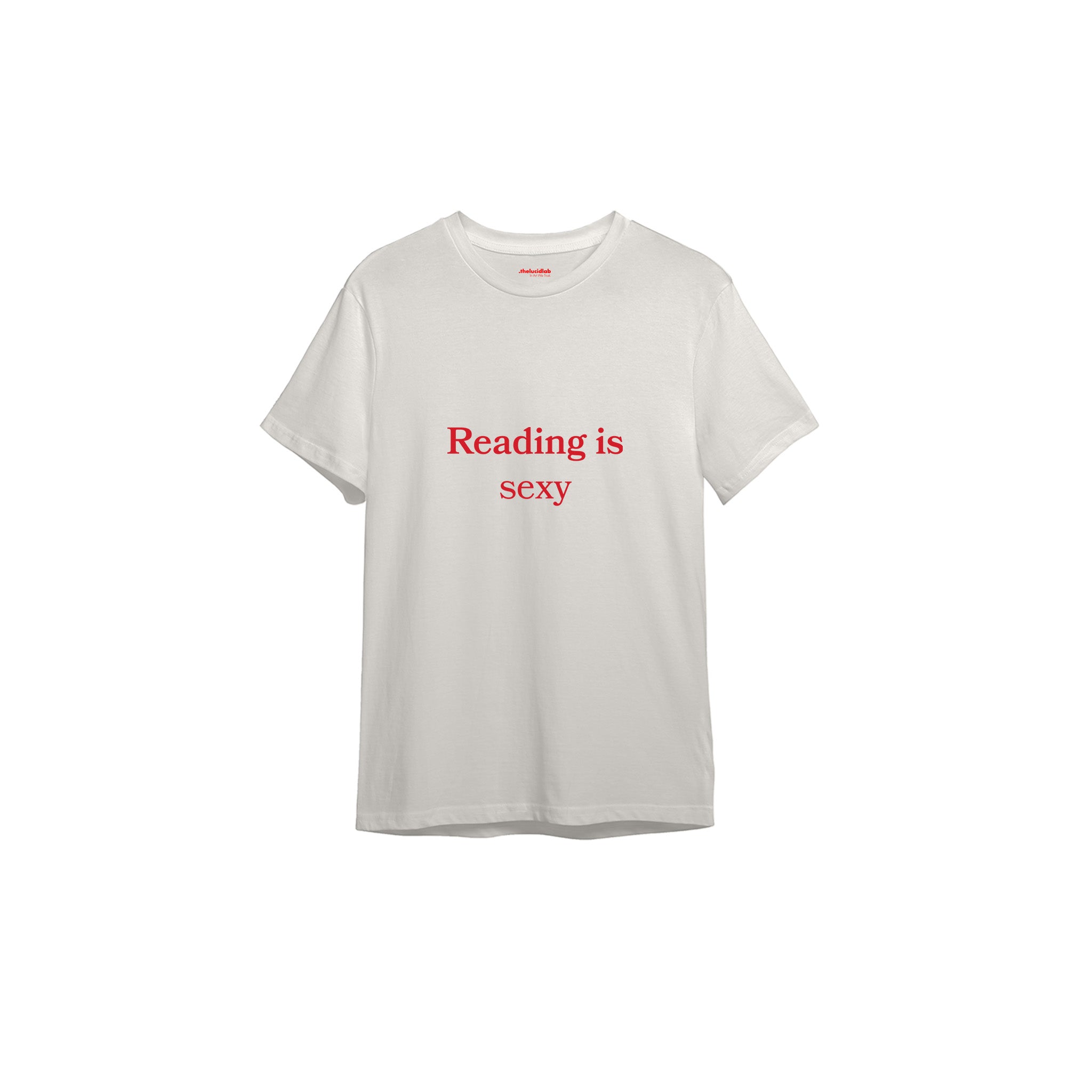 Reading Is Sexy Tişört — Ekru