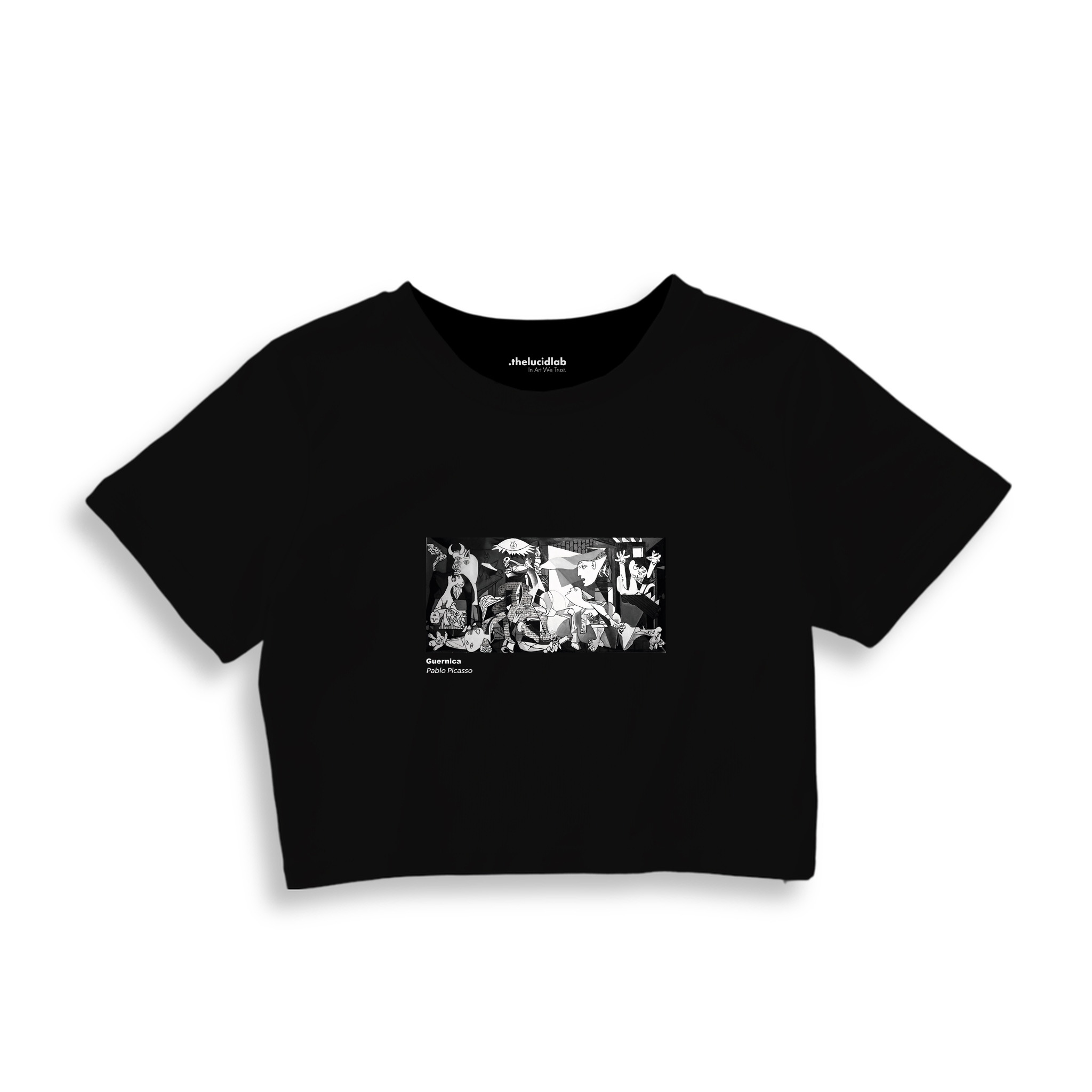 Guernica Crop Tişört — Siyah