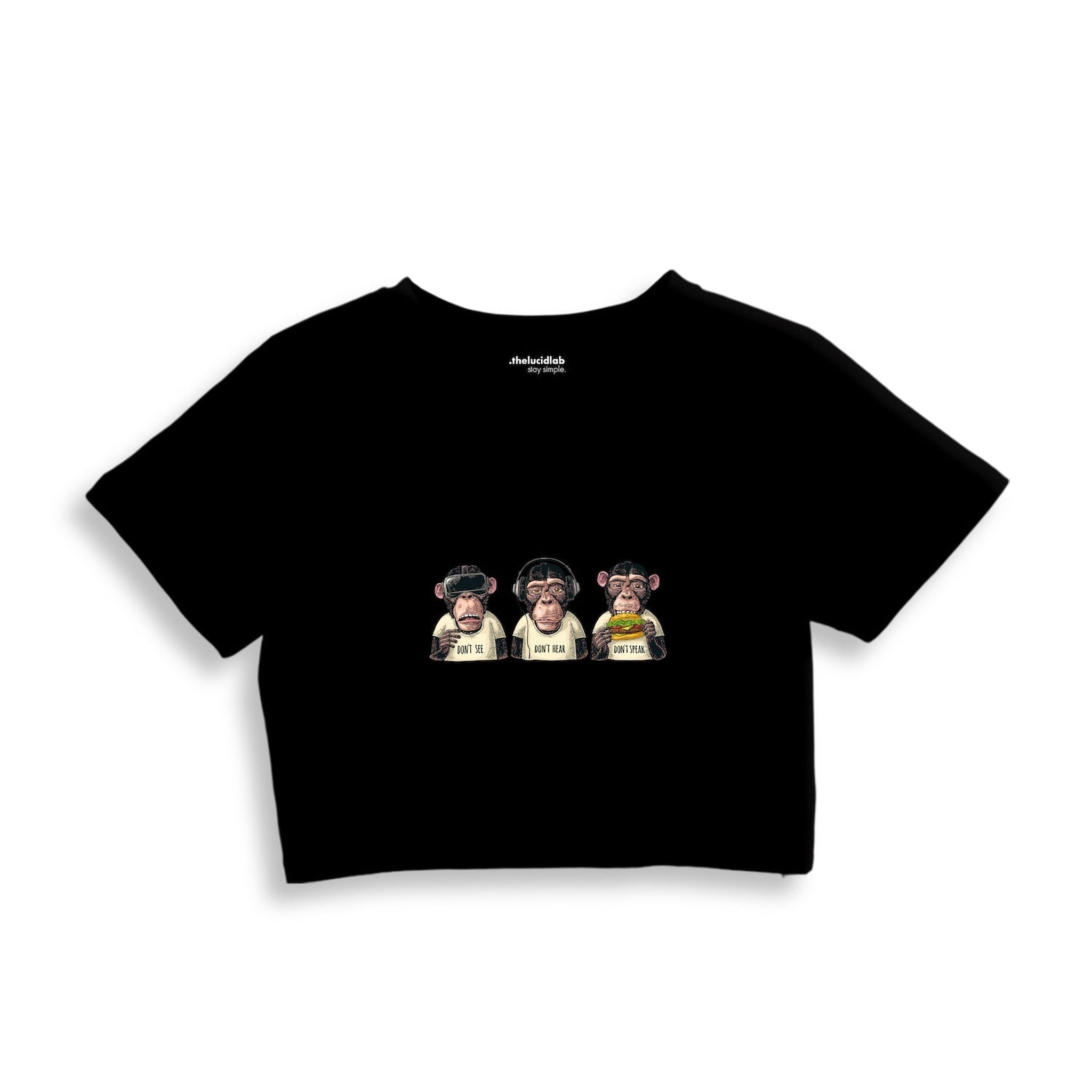 Diplomatic Monkeys Crop Tişört