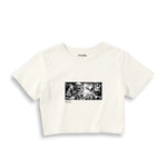 Guernica Crop Tişört — Ekru