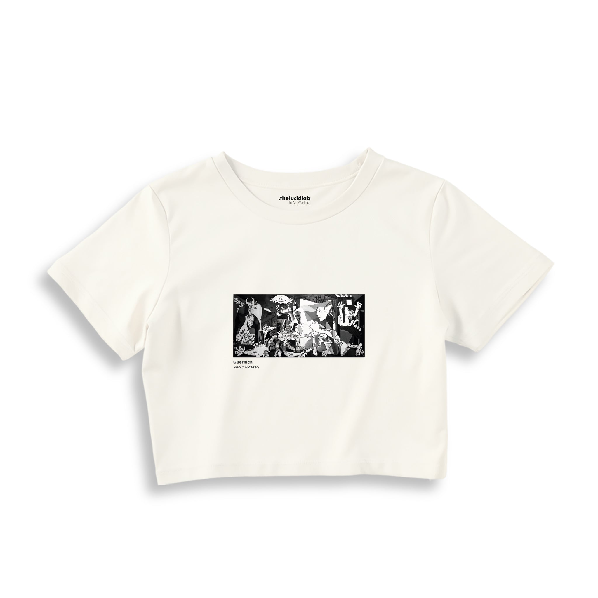 Guernica Crop Tişört — Ekru