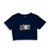 Guernica Crop Tişört — Lacivert