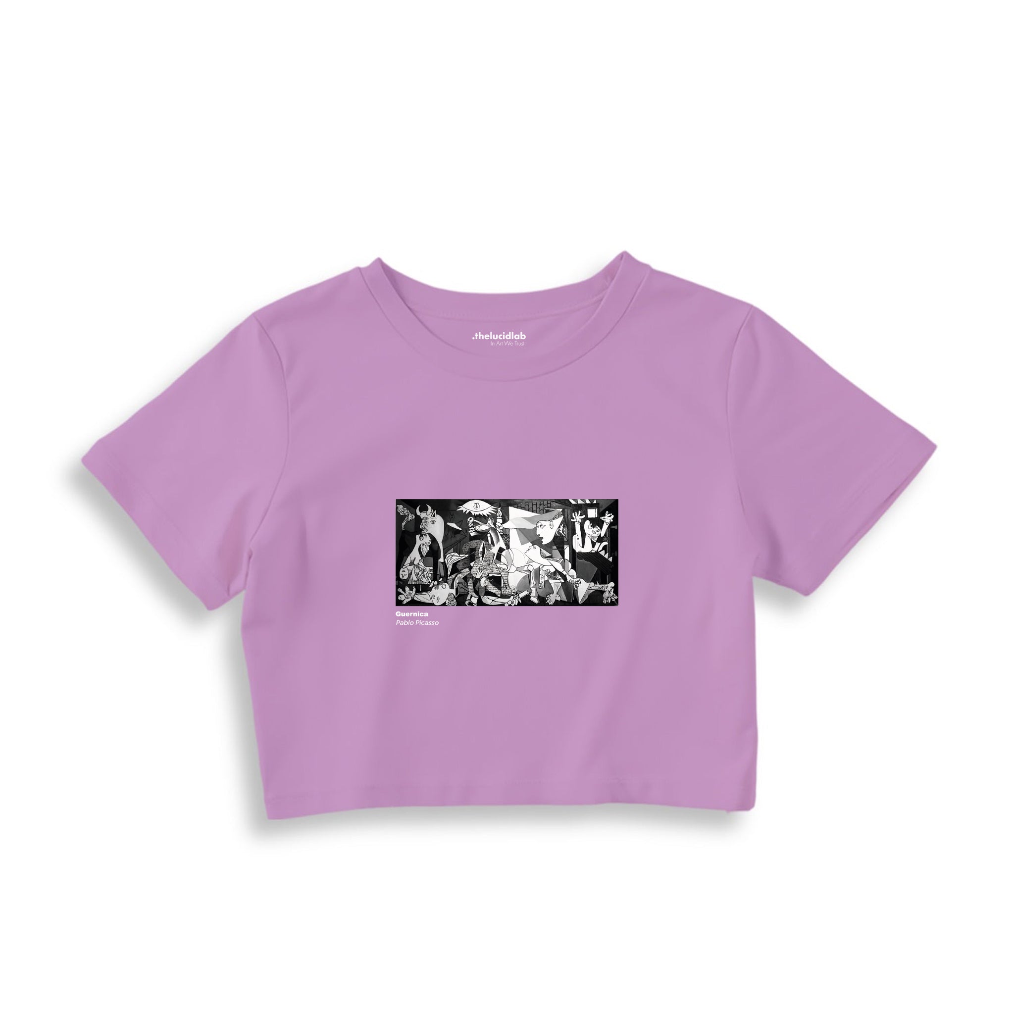Guernica Crop Tişört — Lila