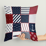 Marine Patchwork Çift Taraflı Kırlent Kılıfı 2 Adet