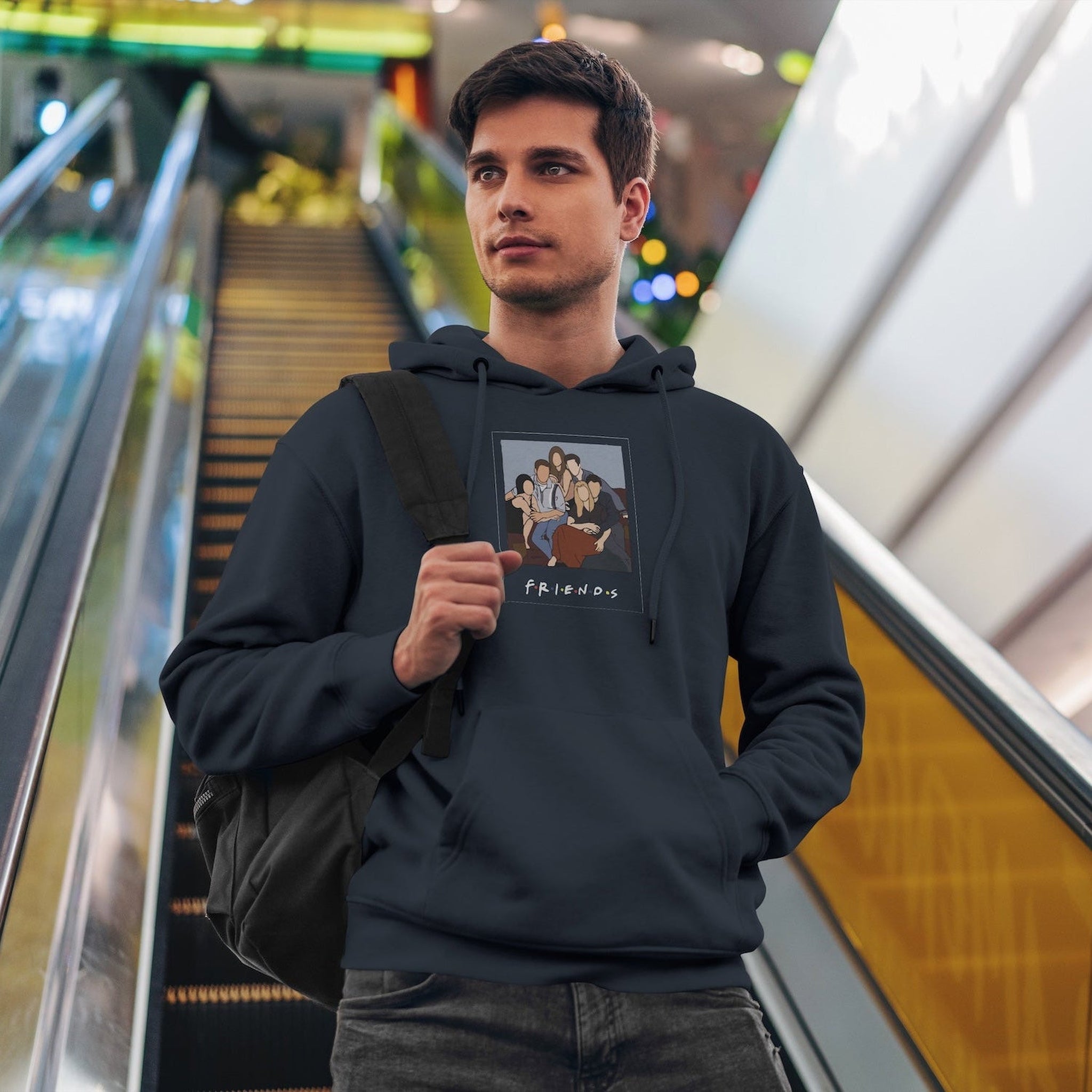 Friends Silüetli Oversize Hoodie