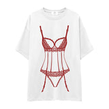 Bordeaux Silhouette Oversize Tişört