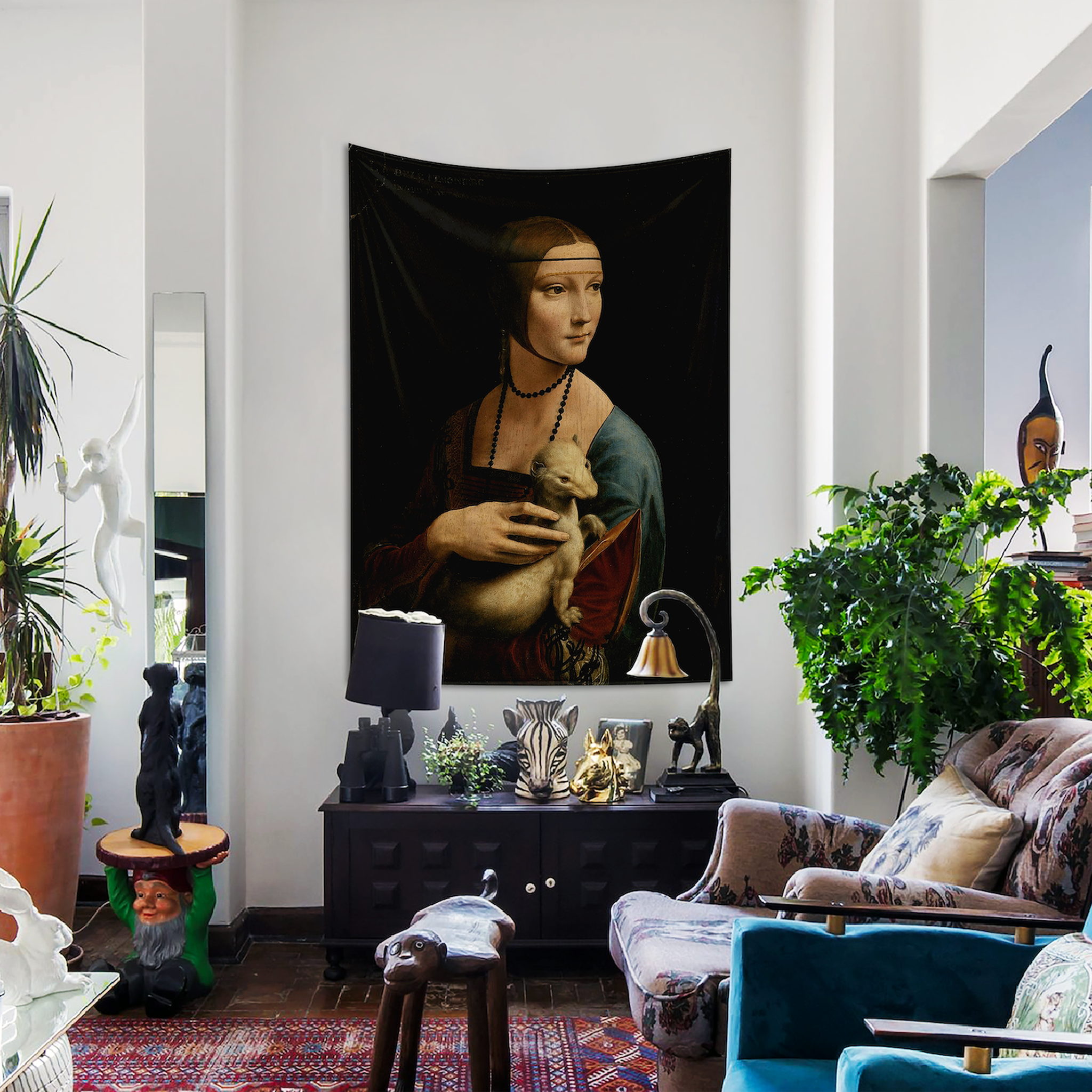 Lady with an Ermine / Leonardo da Vinci Duvar Örtüsü