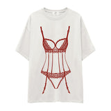 Bordeaux Silhouette Oversize Tişört