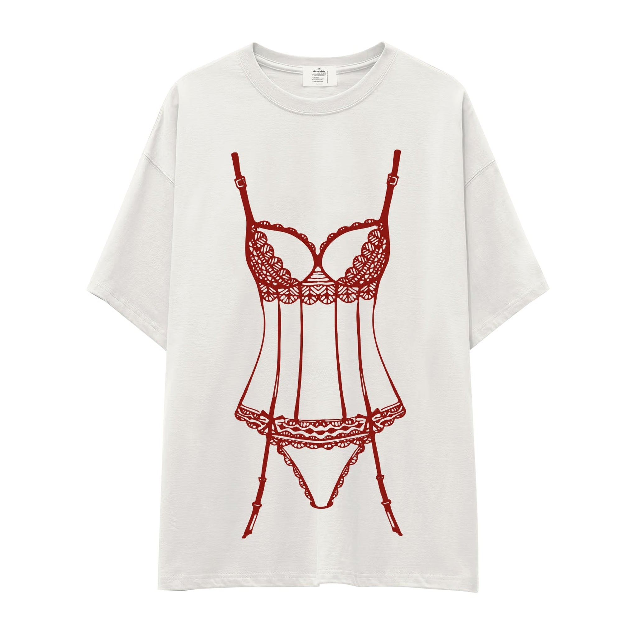 Bordeaux Silhouette Oversize Tişört