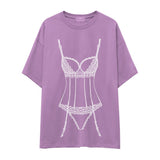 Bordeaux Silhouette Oversize Tişört