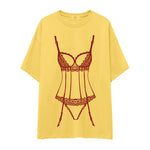 Bordeaux Silhouette Oversize Tişört
