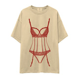 Bordeaux Silhouette Oversize Tişört
