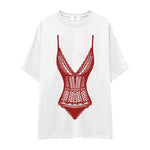 Bordeaux Contour Oversize Tişört