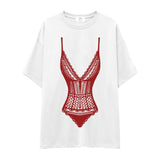Bordeaux Contour Oversize Tişört