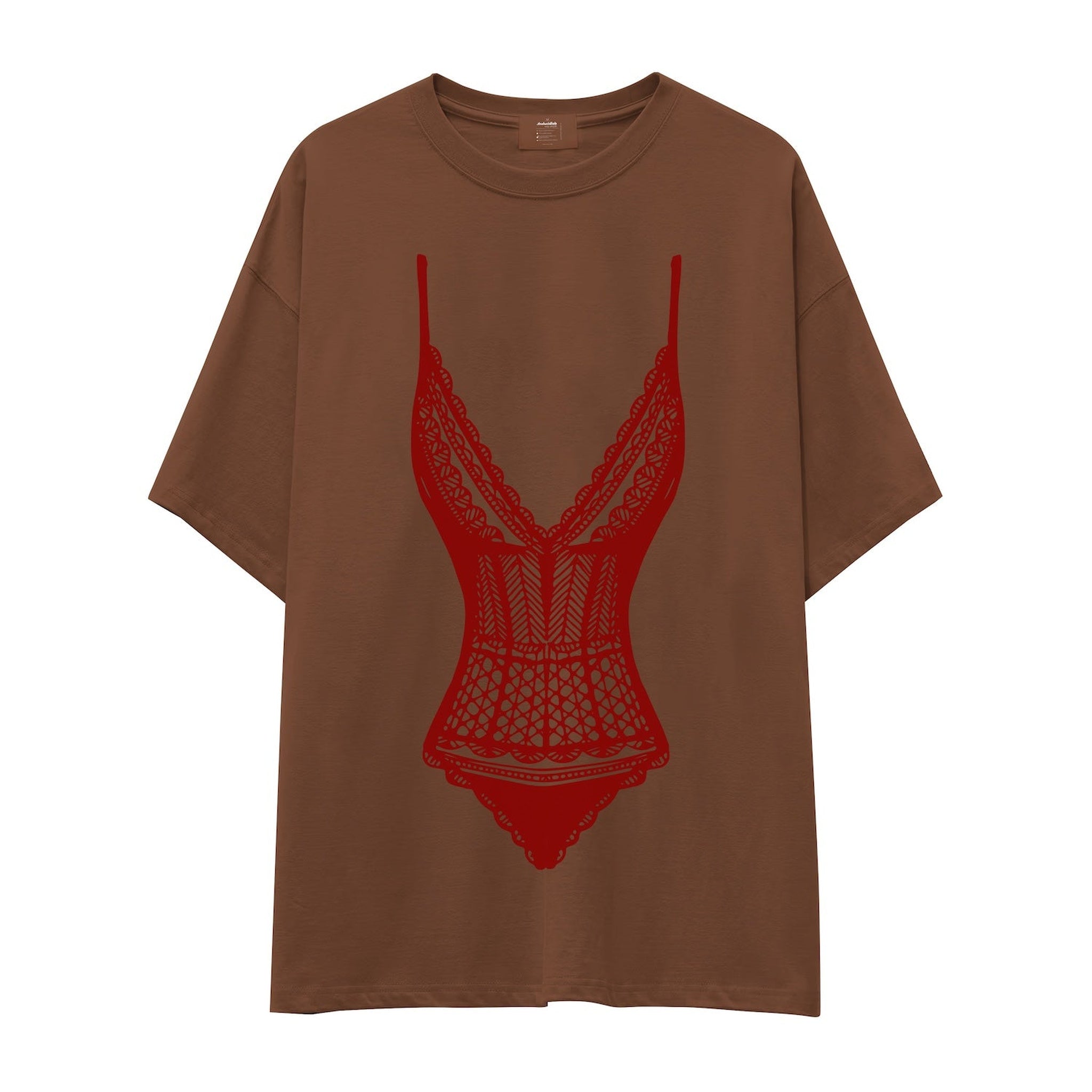 Bordeaux Contour Oversize Tişört