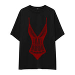 Bordeaux Contour Oversize Tişört