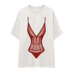 Bordeaux Contour Oversize Tişört
