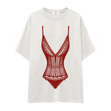 Bordeaux Contour Oversize Tişört