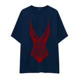 Bordeaux Contour Oversize Tişört