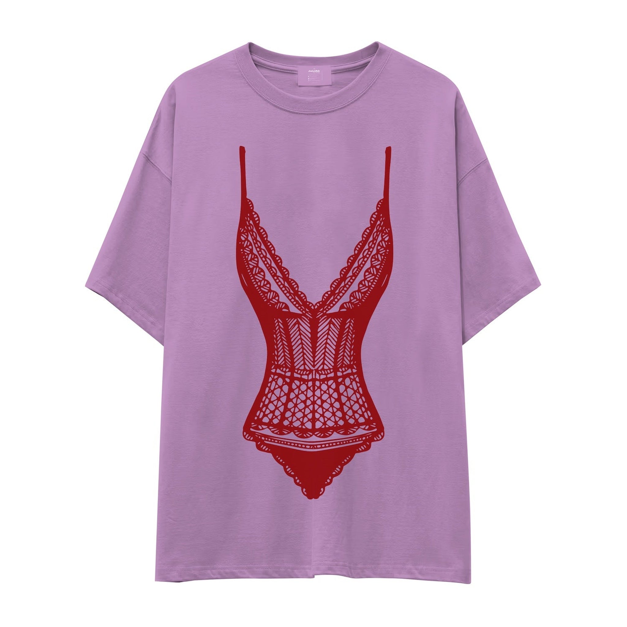 Bordeaux Contour Oversize Tişört