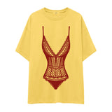 Bordeaux Contour Oversize Tişört