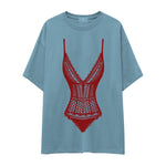Bordeaux Contour Oversize Tişört