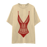 Bordeaux Contour Oversize Tişört