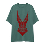 Bordeaux Contour Oversize Tişört