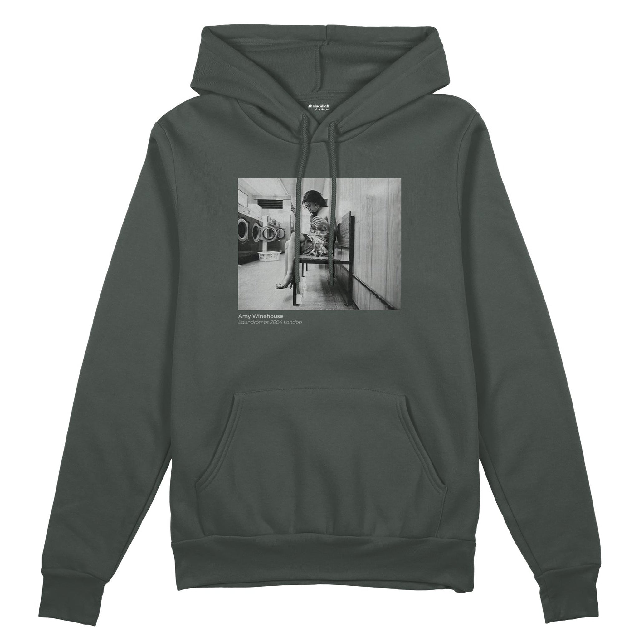 Amy Winehouse at the laundromat 2004 Oversize Hoodie