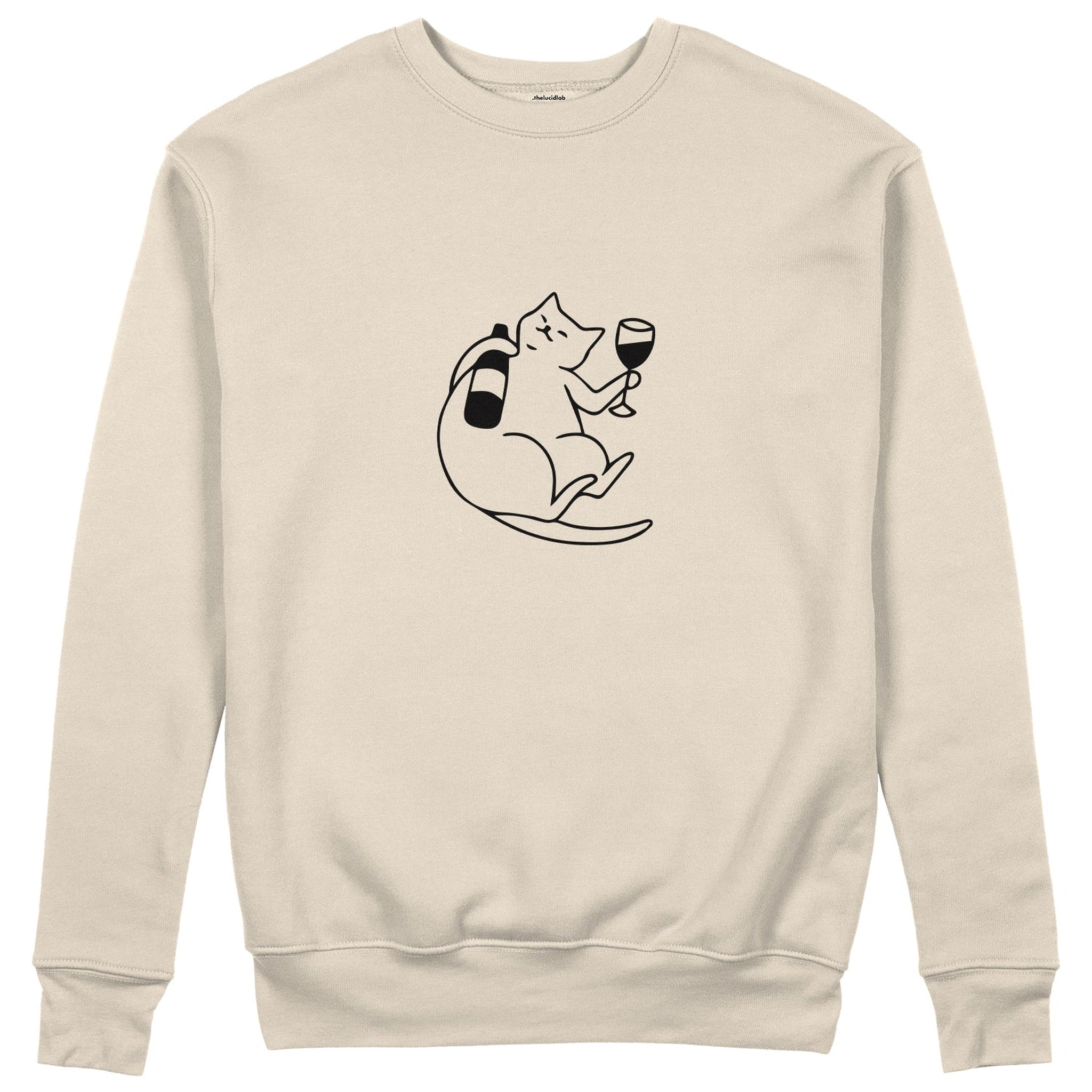 Wine Lover Cat Sweatshirt