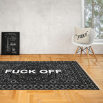 Fuck Off Black Halı