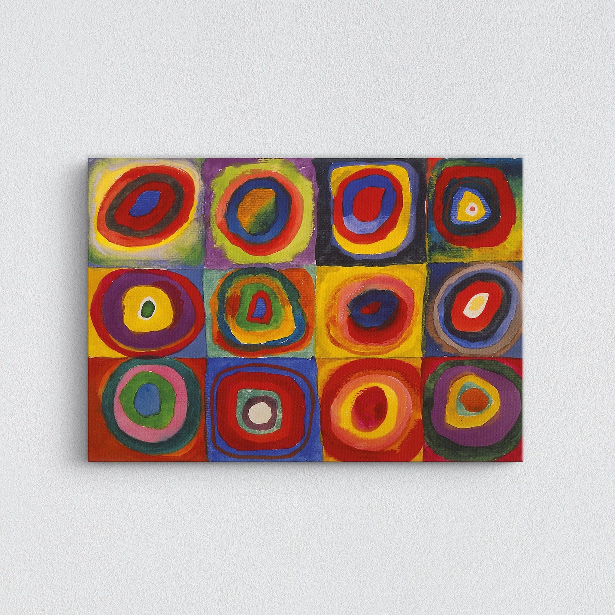 Color Study, Squares With Concentric Circles Kanvas Tablo