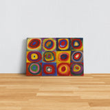 Color Study, Squares With Concentric Circles Kanvas Tablo