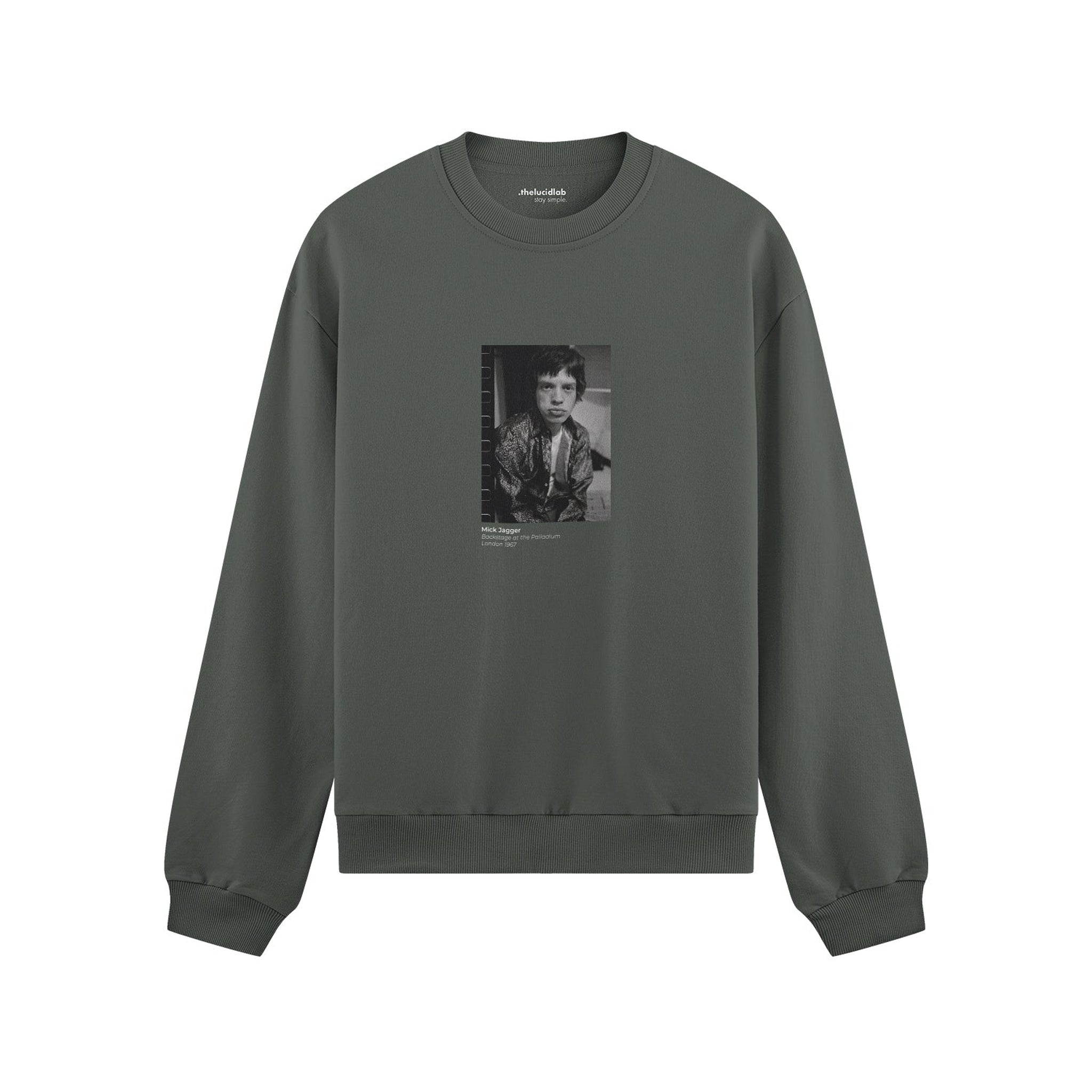 Mick Jagger backstage at the Palladium London 1967 Oversize Sweatshirt