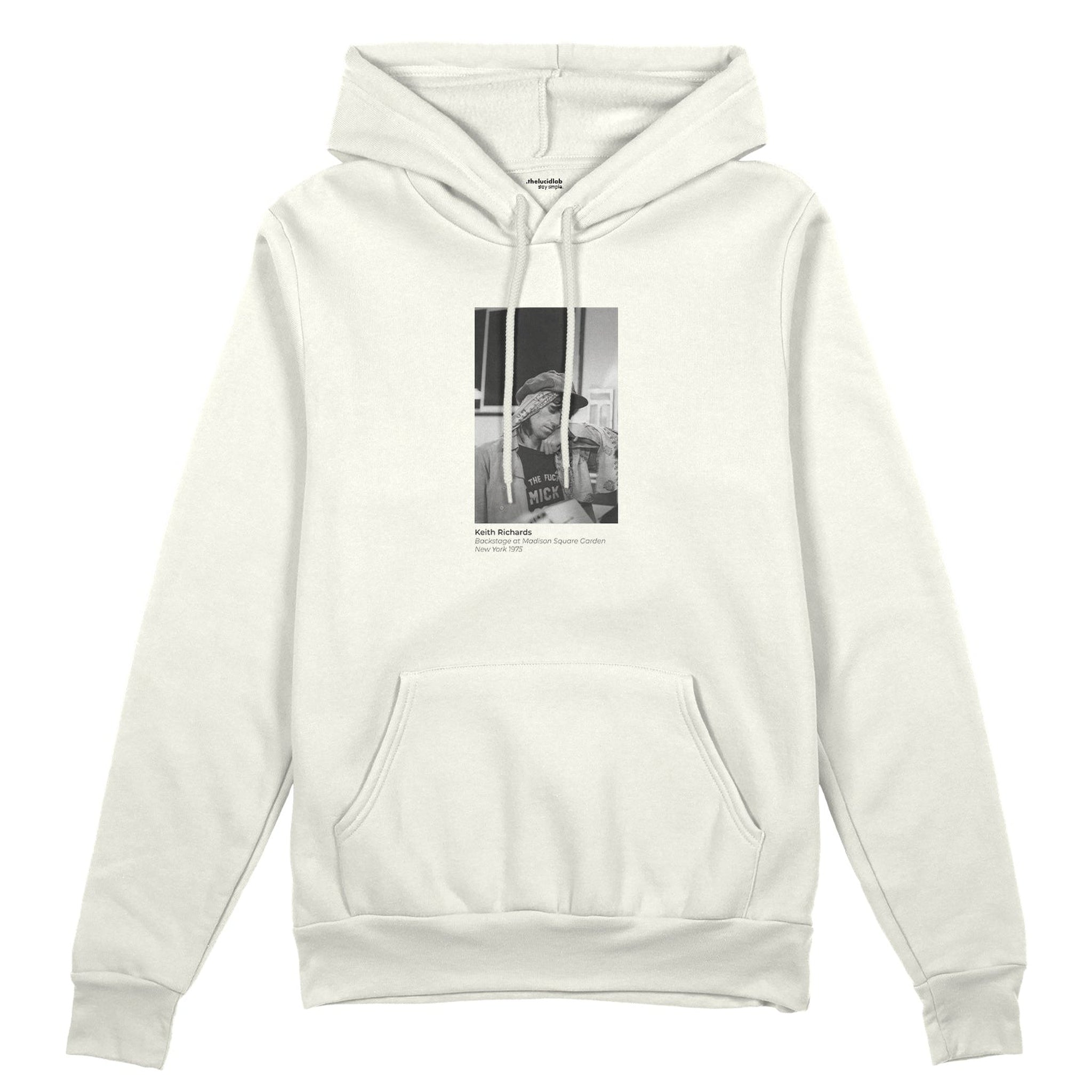 Keith Richards backstage at Madison Square Garden New York 1975 Oversize Hoodie