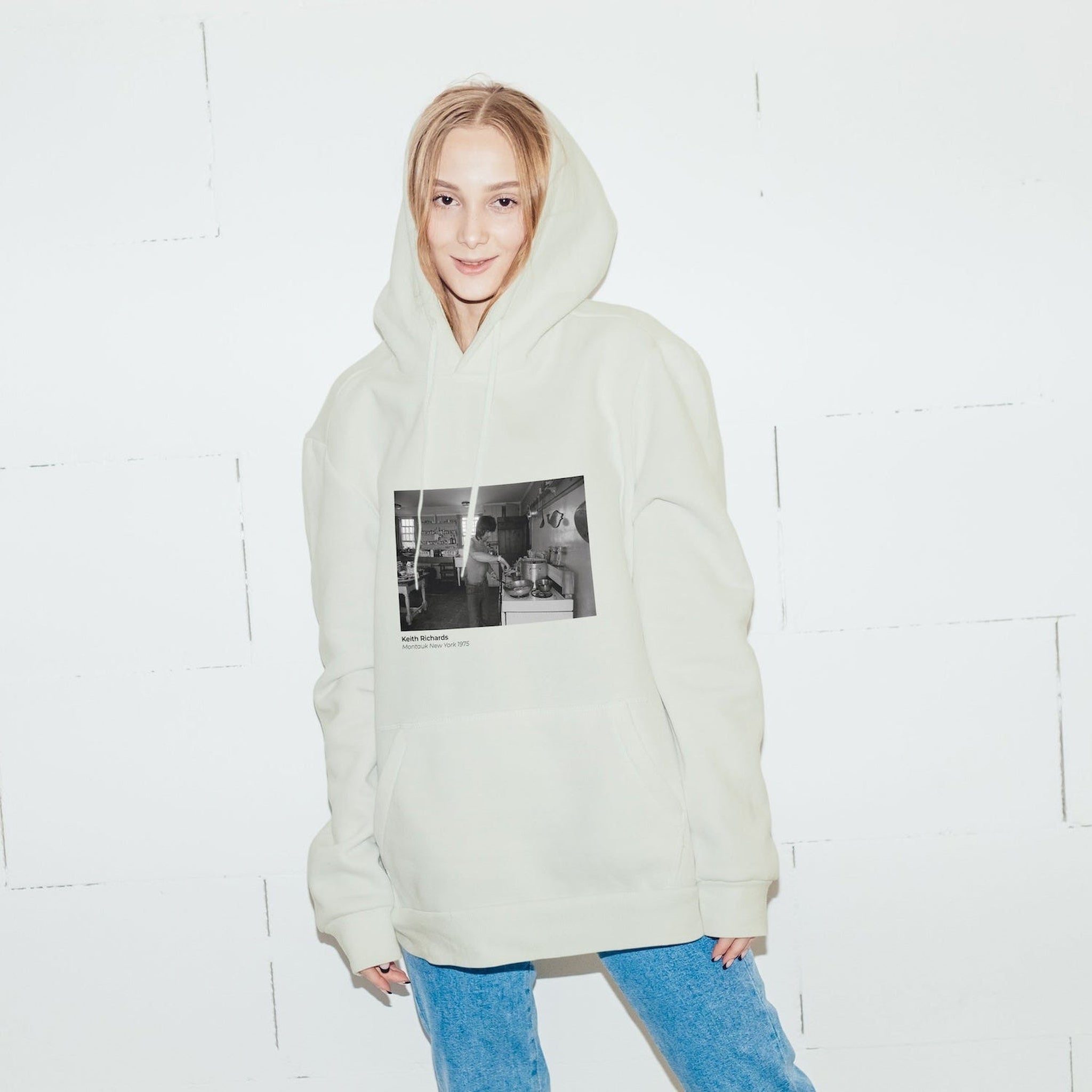 Keith Richards Montauk New York 1975 Oversize Hoodie