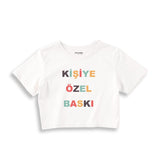 Kişiye Özel Baskılı Crop Tişört