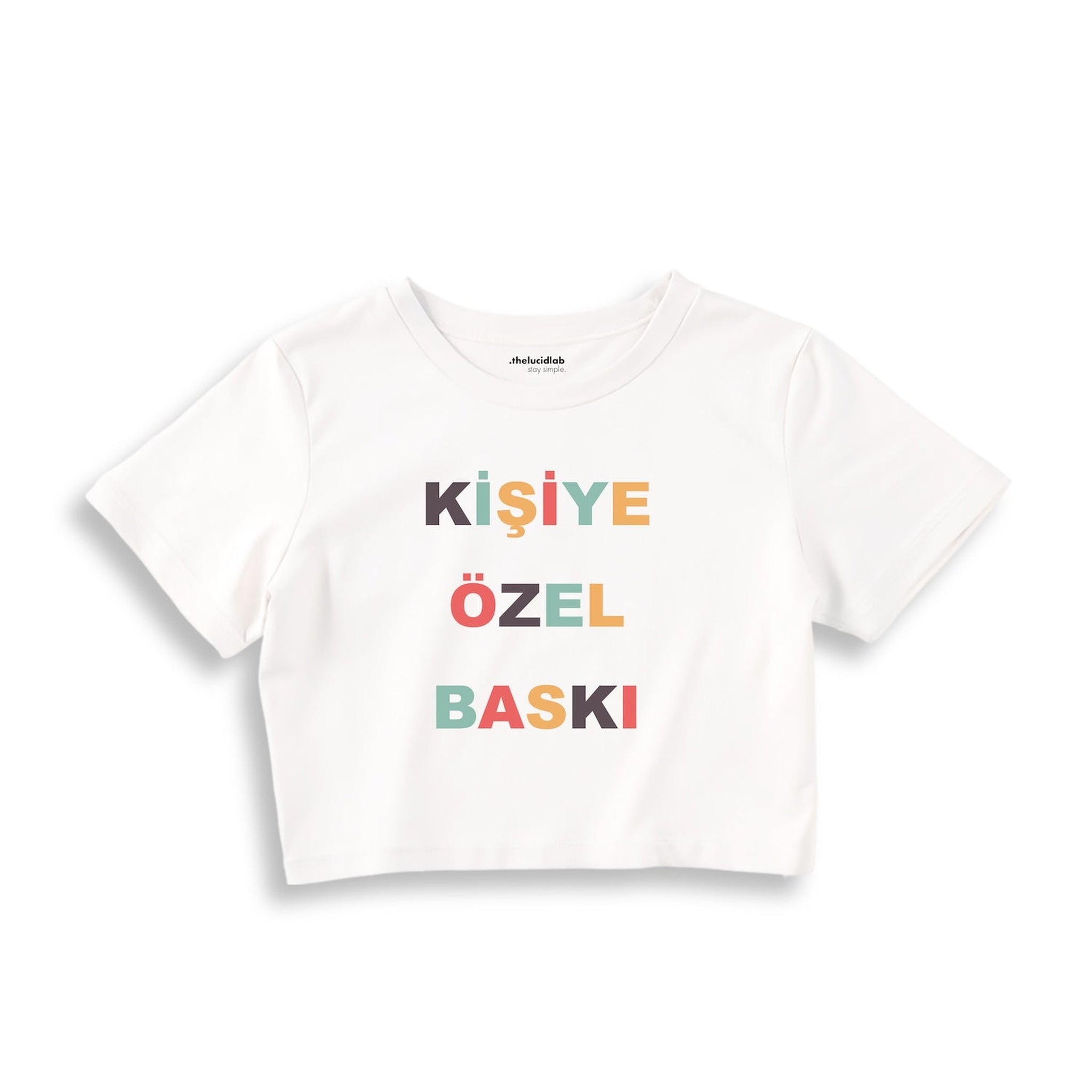 Kişiye Özel Baskılı Crop Tişört