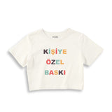 Kişiye Özel Baskılı Crop Tişört
