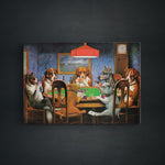 Dogs Playing Poker Kanvas Tablo