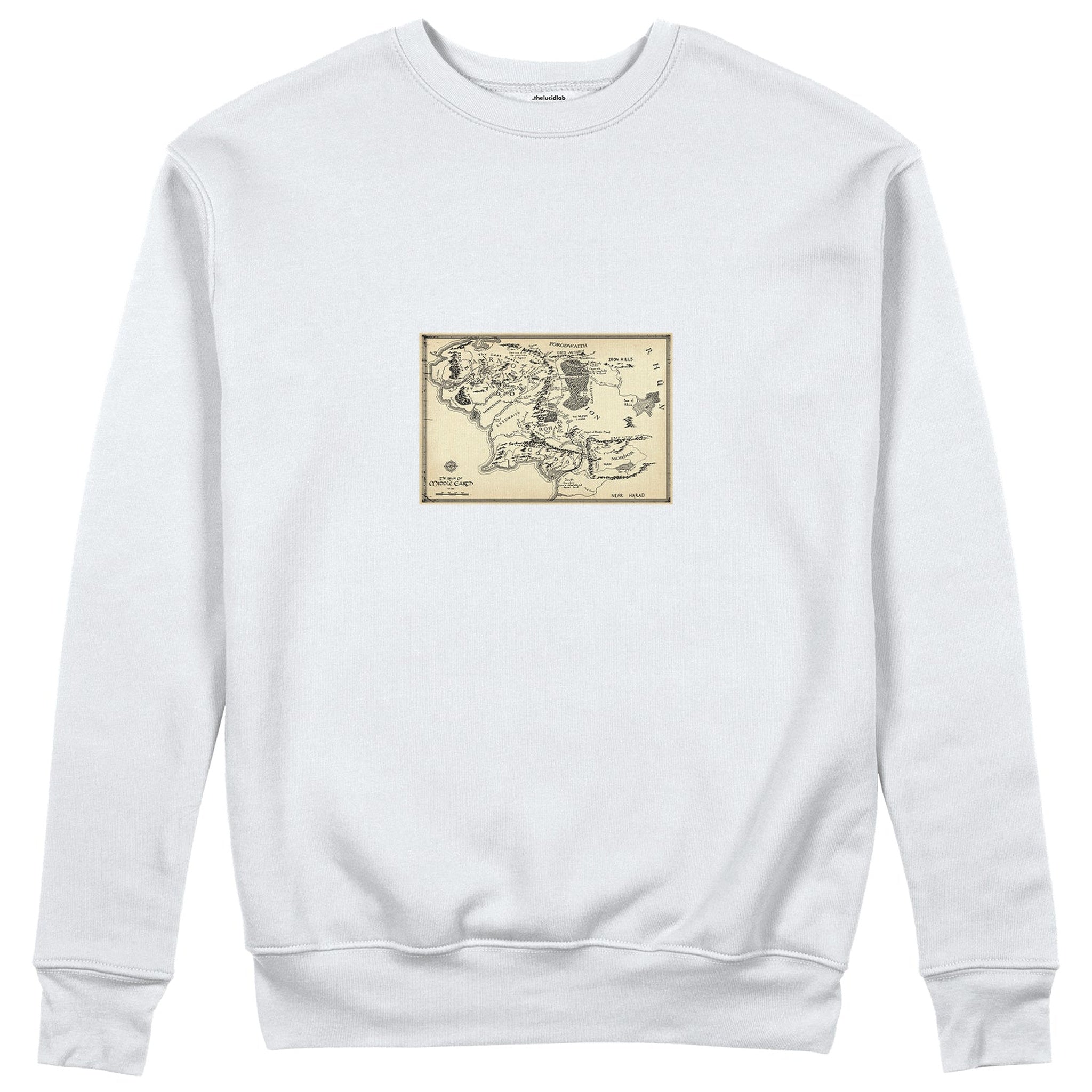 Yüzüklerin Efendisi Orta Dünya Haritası - Lord Of The Rings Sweatshirt