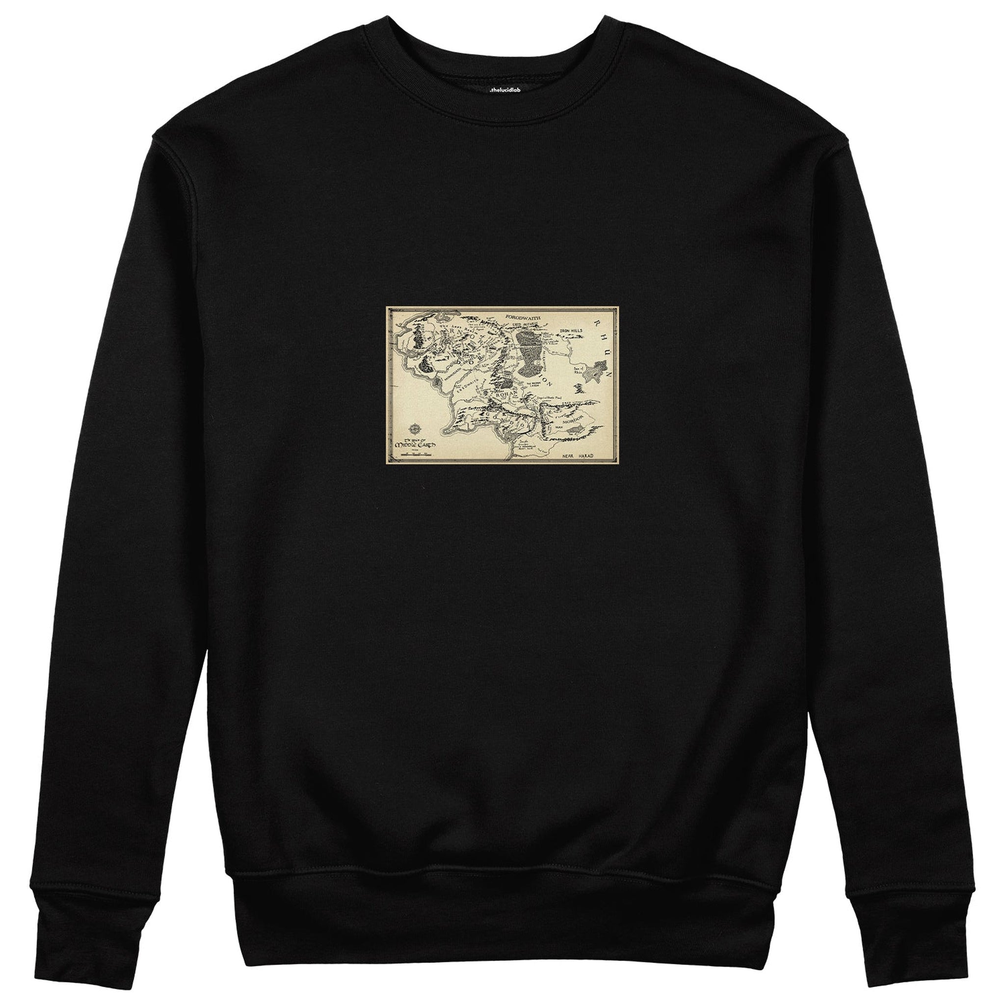 Yüzüklerin Efendisi Orta Dünya Haritası - Lord Of The Rings Sweatshirt